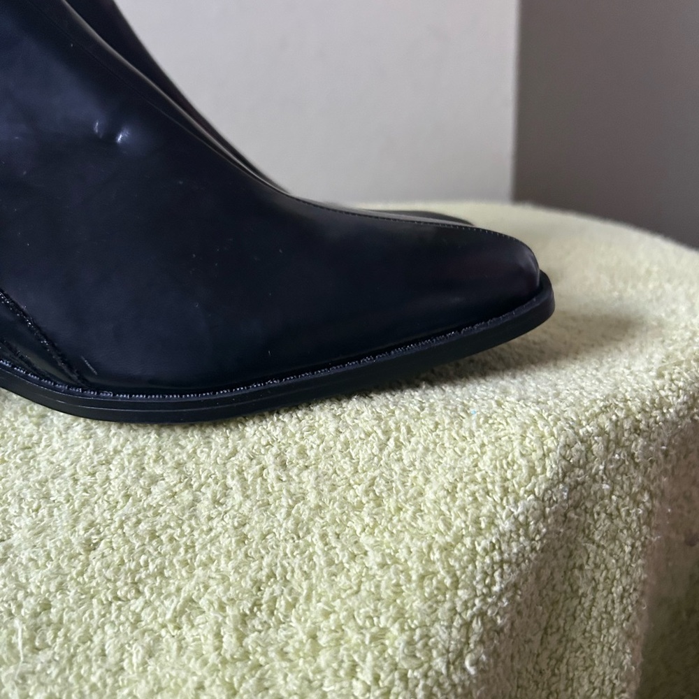 NWT Zara Sleek Black Ankle Booties Sz 9 - Picture 3 of 14